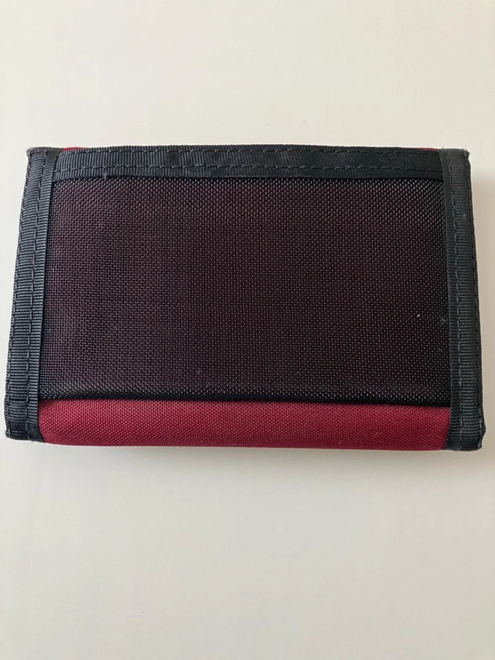 Maroon Mississippi State Trifold Wallet w/Black Trim & Metal 'M State' Emblem